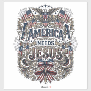 Patriotic America Needs Jesus Vintage T-Shirt