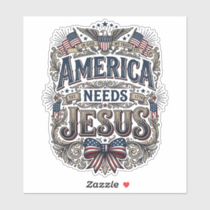 Patriotic America Needs Jesus Vintage T-Shirt