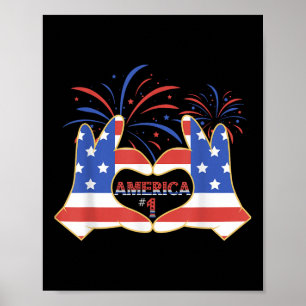 Patriotic America Number One Memorial Day July Poster