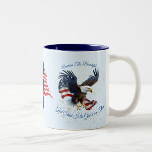 Patriotic America the Beautiful Mug Eagle Flag