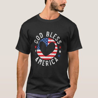 Patriotic America USA Flag 4th Of July America T-Shirt