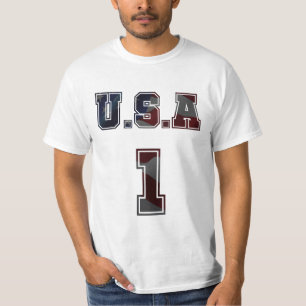 Patriotic America USA Number 1 T-Shirt