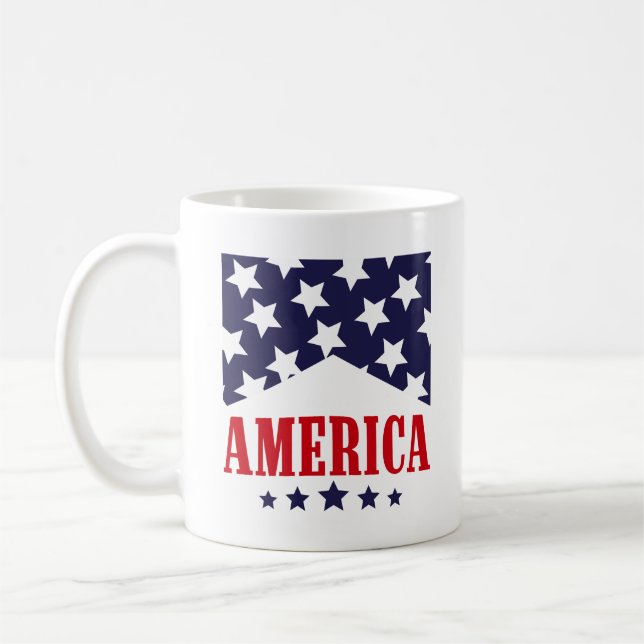 Patriotic America Western Coffee Mug (Left)