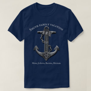 Patriotic American anchor nautical personalised T-Shirt