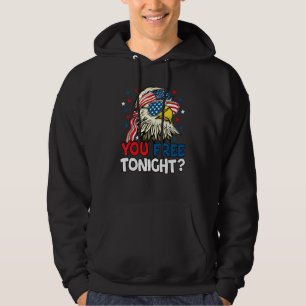 Patriotic American Bald Eagle 4th Of July  You Fre Hoodie