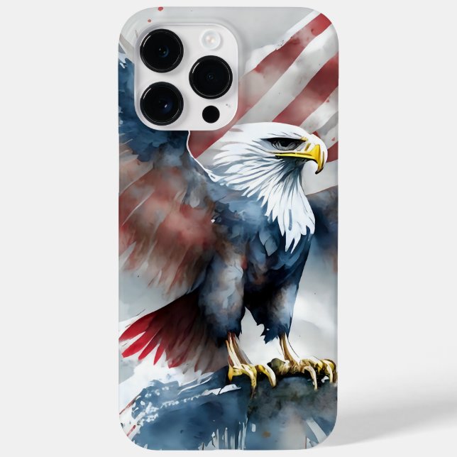 PATRIOTIC AMERICAN BALD EAGLE BIRD Case-Mate iPhone CASE (Back)
