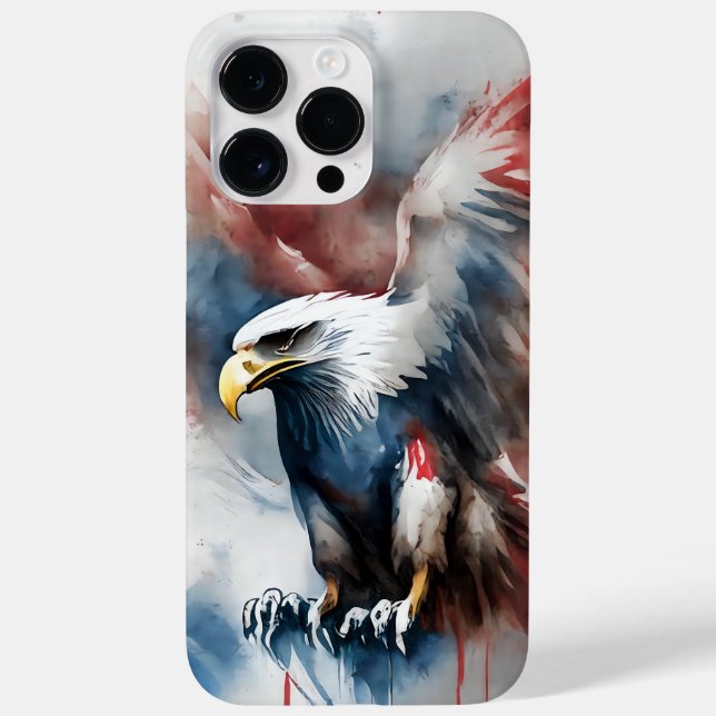 PATRIOTIC AMERICAN BALD EAGLE BIRD Case-Mate iPhone CASE (Back)
