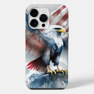 PATRIOTIC AMERICAN BALD EAGLE BIRD iPhone 14 PRO MAX CASE