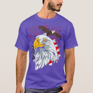 Patriotic American Bald Eagle USA Flag Bird 4th Of T-Shirt