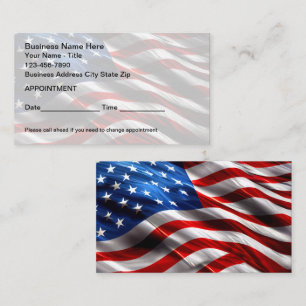 Patriotic American Business Appointment Cards