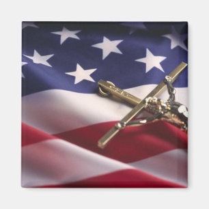 PATRIOTIC AMERICAN CHRISTIAN MAGNET