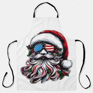 Patriotic/American Christmas Santa Apron