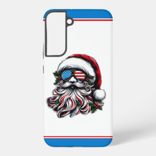 Patriotic/American Christmas Santa Samsung Galaxy Case