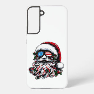 Patriotic/American Christmas Santa Samsung Galaxy Case