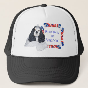 Patriotic American Cocker Spaniel Trucker Hat