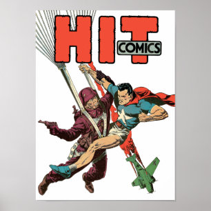 Patriotic American Cover Art: Hit Comics #24 Poster