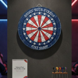 Patriotic American Dartboard Wall Art Design