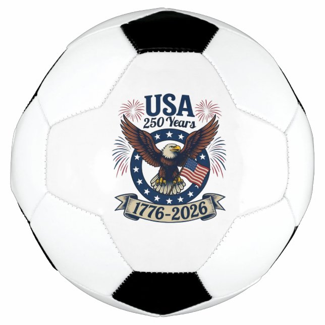Patriotic American Eagle 250 Years 1776-2026 Football (Front)