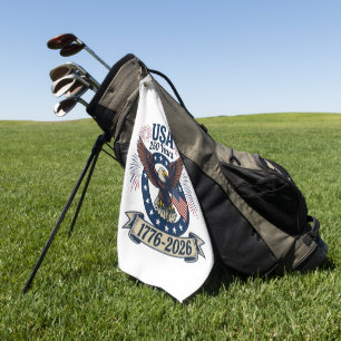 Patriotic American Eagle 250 Years 1776-2026 Golf Towel
