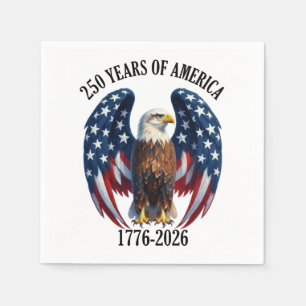 Patriotic American Eagle 250 Years 1776-2026 Napkin