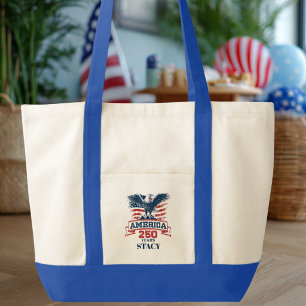 Patriotic American Eagle 250th Anniversary custom Tote Bag