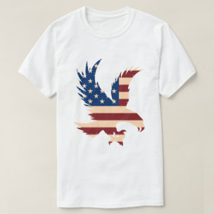 Patriotic American Eagle Flag Silhouette T-Shirt