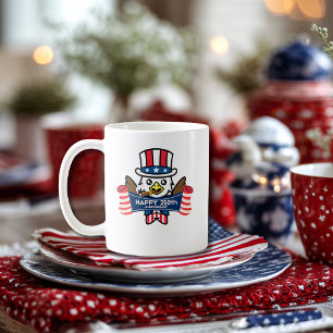 Patriotic American Eagle Happy 250th Anniversary Coffee Mug