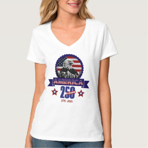 Patriotic American Eagle Happy 250th Anniversary T-Shirt