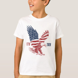 Patriotic American Eagle Happy 250th Anniversary T-Shirt