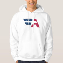Patriotic American Eagle Letter A Flag