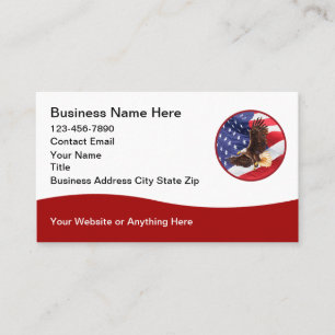Patriotic American Eagle Modern Business Cards