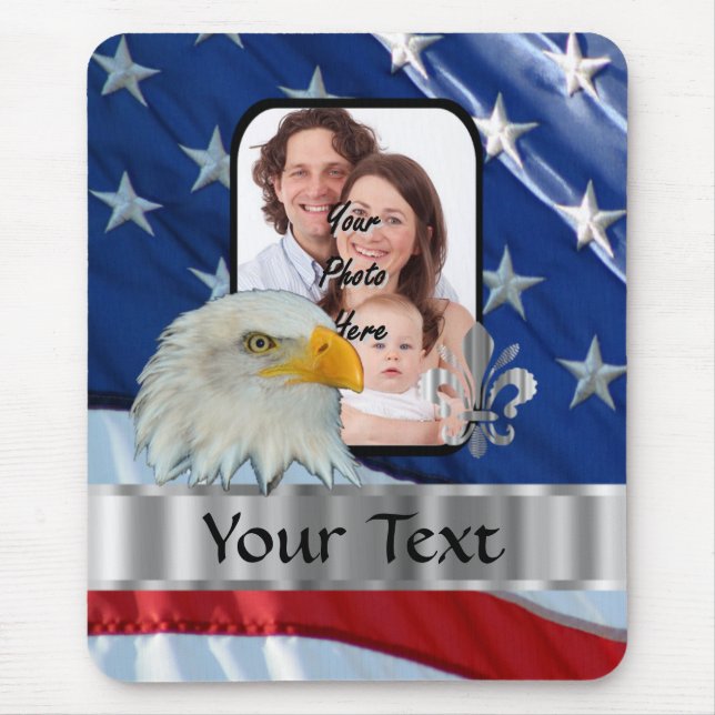 Patriotic American eagle Mouse Mat (Front)