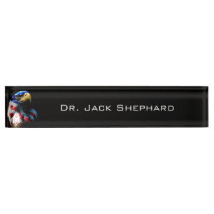 Patriotic American Eagle Nameplate