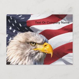 Patriotic American Eagle Post Postcard