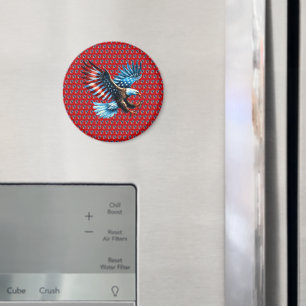 Patriotic American Eagle Red White Blue Magnet