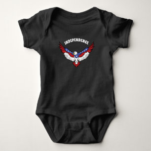 Patriotic American Eagle Red White Blue Stars Baby Bodysuit