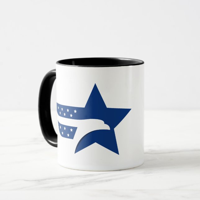 Patriotic American Eagle Star Mug (Front Left)