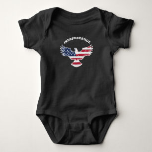 Patriotic American Eagle Star Stripes Independence Baby Bodysuit