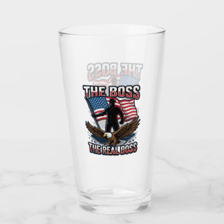 Patriotic American Eagle The Real Boss Design Glass
