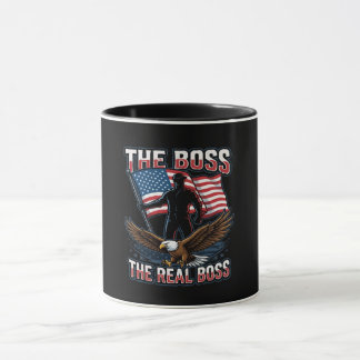 Patriotic American Eagle The Real Boss Design Mug