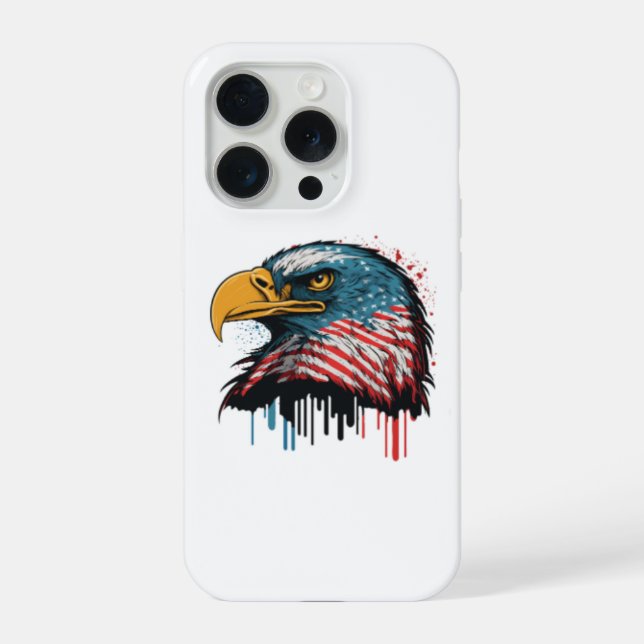 Patriotic American Eagle USA Independence Day  iPhone Case (Back)