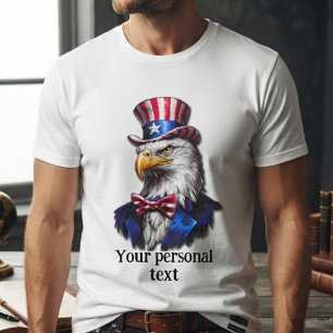 Patriotic American Eagle Your Personal Text T-Shirt