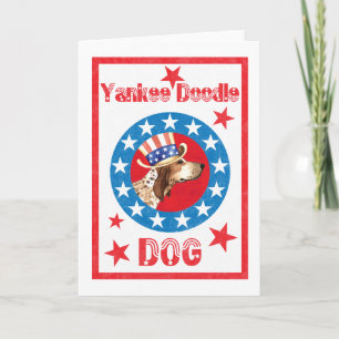 Patriotic American English Coonhound Card