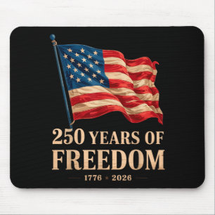 Patriotic american flag 4th of july 250 anniversar mouse mat