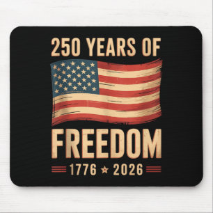 Patriotic american flag 4th of july 250 anniversar mouse mat