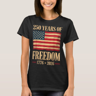 Patriotic american flag 4th of july 250 anniversar T-Shirt