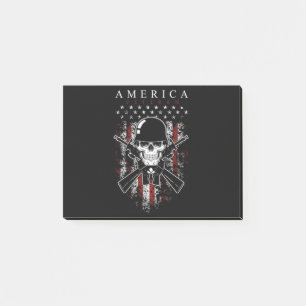 Patriotic American Flag 4th of July veteran day Post-it Notes