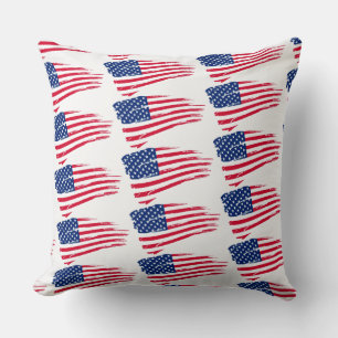 Patriotic American Flag Accent Pillow