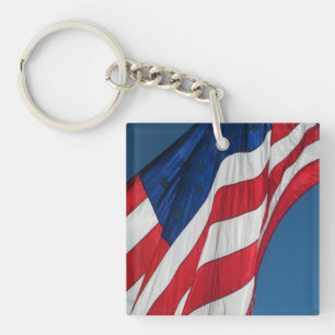 Patriotic American Flag Acrylic Keychains