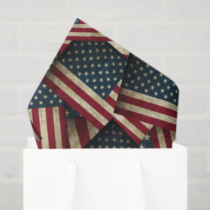 * Patriotic American Flag Art Tissue Paper